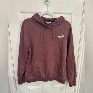 Puma Women's Scoopneck Pullover Hoodie in Maroon